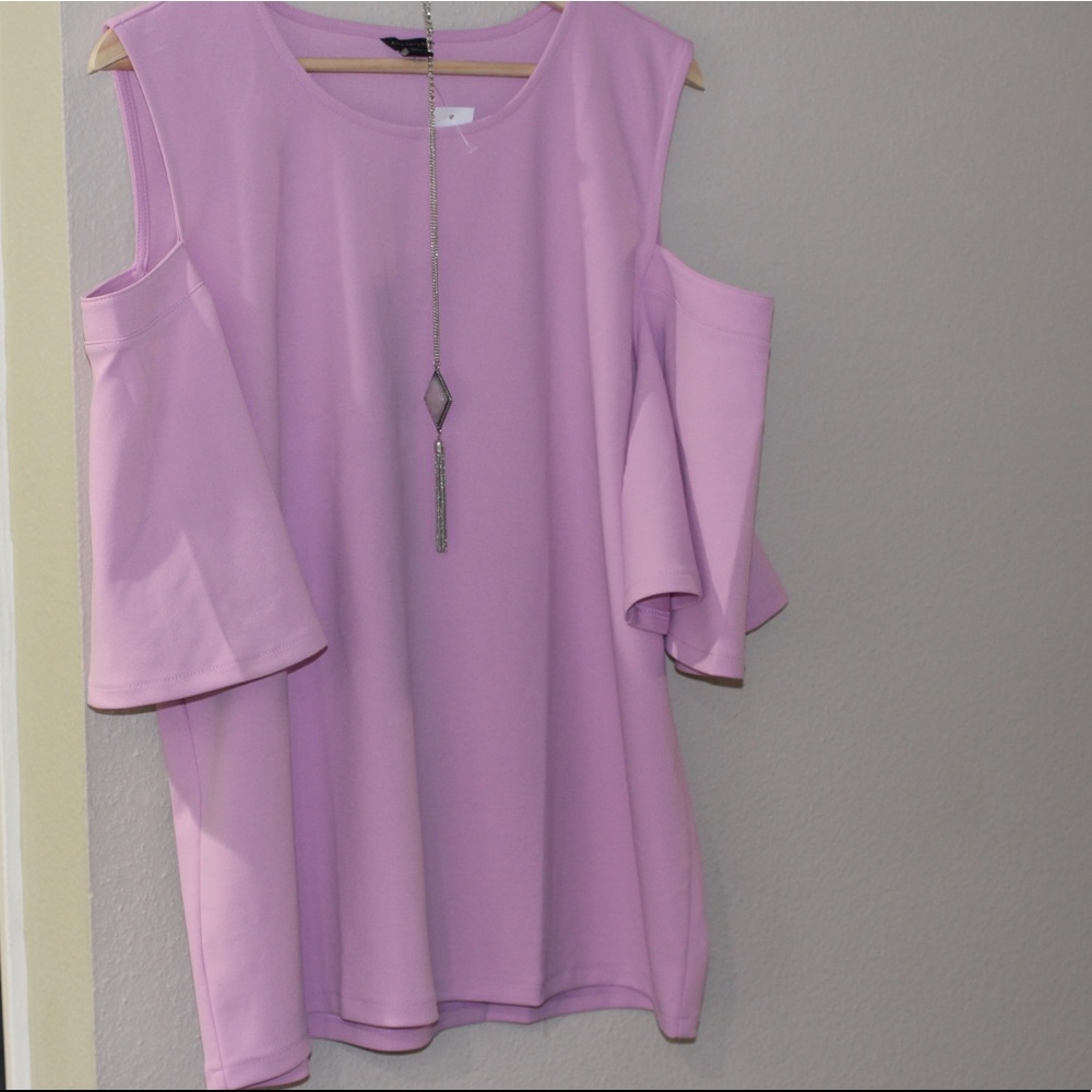 Ann Taylor lavender/bright pink top with tag